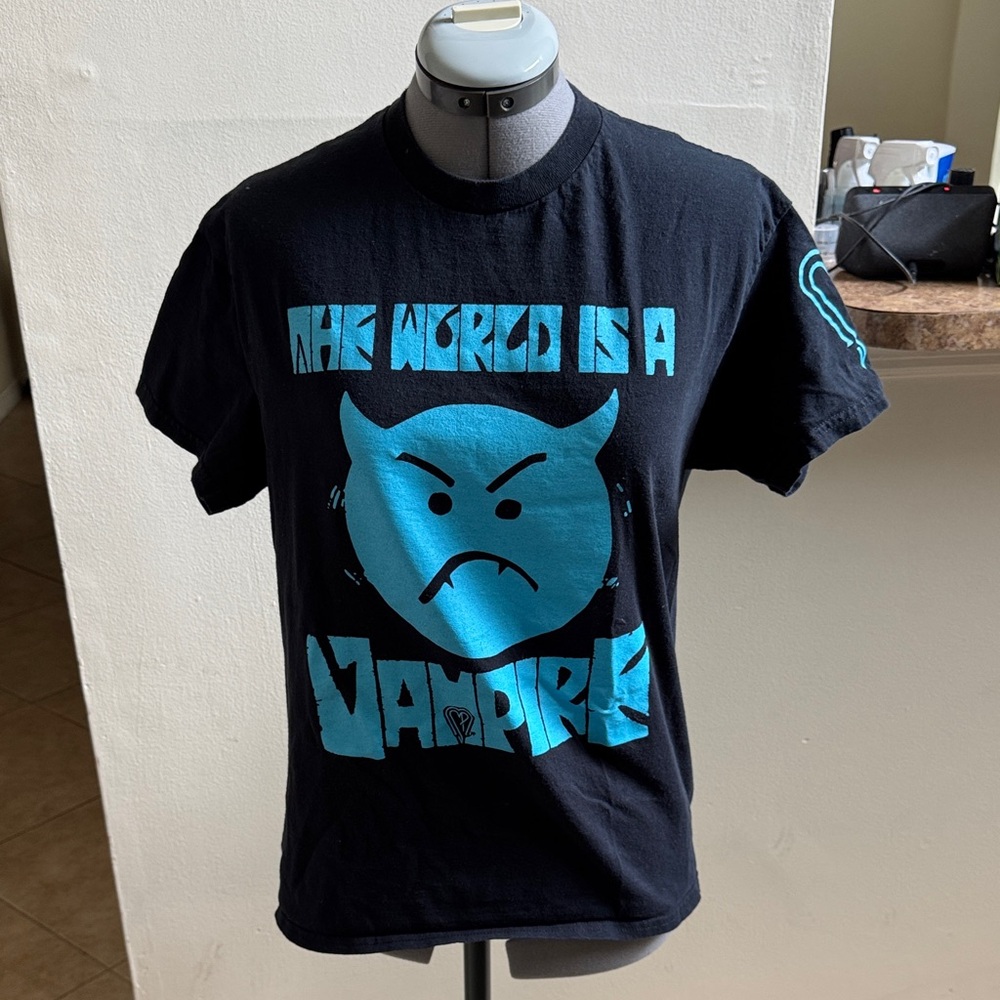 Smashing Pumpkins Concert Black T-Shirt with Blue Graphic